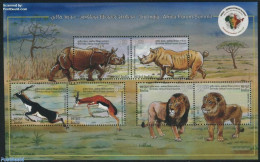 India 2015 India-Africa Forum Summit S/s, Mint NH, Nature - Animals (others & Mixed) - Cat Family - Rhinoceros - Ungebraucht