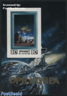Korea, North 1982 Space In Future S/s, Imperforated, Mint NH, Transport - Space Exploration - Art - Science Fiction - Ohne Zuordnung
