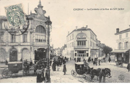 COGNAC - La Corderie Et La Rue Du 14 Juillet - Très Bon état - Cognac
