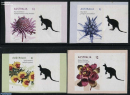 Australia 2015 Wild Flowers 4v S-a With Personal Tabs, Mint NH, Nature - Flowers & Plants - Unused Stamps
