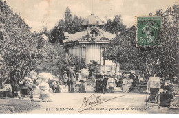 MENTON - Jardin Public Pendant La Musique - Très Bon état - Menton