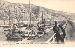 MENTON - La Jetée Et Garavan - Type De Pêcheur - Très Bon état - Menton