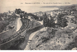 Panorama De MENTON - Vue Prise De La Nouvelle Route - Très Bon état - Menton