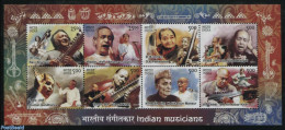 India 2014 Musicians 8v M/s, Mint NH, Performance Art - Music - Musical Instruments - Ongebruikt