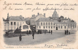 CHARTRES - La Place Saint Michel Et Le Monument Pasteur - Très Bon état - Chartres