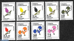 Türkiye 2017 Official Stamps, Flowers 9v, Mint NH, Nature - Flowers & Plants - Other & Unclassified
