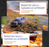 Netherlands 2018 Nature, Reptiles, Presentation Pack 570a+b, Mint NH, Nature - Frogs & Toads - Reptiles - Snakes - Ungebraucht