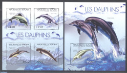 Burundi 2012 Dolphins 2 S/s, Mint NH, Nature - Sea Mammals - Other & Unclassified