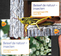 Netherlands 2018 Insects, Presentation Pack 578a+b, Mint NH, Nature - Insects - Unused Stamps