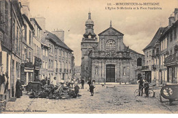 MONCONTOUR DE BRETAGNE - L'Eglise Saint Mathurin Et La Place Penthièvre - Très Bon état - Moncontour