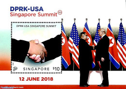 Singapore 2018 Singapore Summit S/s, Mint NH, History - American Presidents - Politicians - Sonstige & Ohne Zuordnung