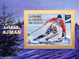 Ajman 1971 65 Years Rotary S/s, Imperforated, Mint NH, Sport - Various - Olympic Winter Games - Skiing - Rotary - Ski