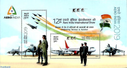 India 2019 Aero India International Show S/s, Mint NH, Transport - Aircraft & Aviation - Unused Stamps