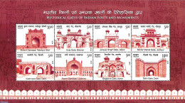 India 2019 Gates Of Monuments M/s, Mint NH, Art - Castles & Fortifications - Ongebruikt