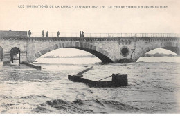 Les Inondations De La Loire - 21 Octobre 1907 - Le Pont De VIERZON à 9h Du Matin - Très Bon état - Vierzon