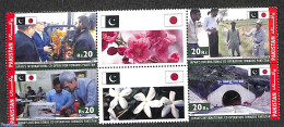 Pakistan 2019 Int. Co-operation With Japan 4v+tabs [++], Mint NH, Various - Agriculture - Art - Bridges And Tunnels - Landbouw