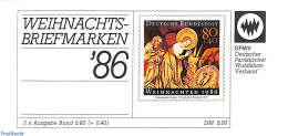 Germany, Federal Republic 1986 Christmas Booklet, Mint NH, Religion - Christmas - Stamp Booklets - Ungebraucht