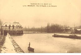 BESANCON - Inondations Des 20 21 Janvier 1910 - Pont De Bregille,vu Des Remparts - Très Bon état - Besancon