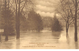 BESANCON - Inondations Des 20 21 Janvier 1910 - Promenade Micaud Vue Du Rond Point - Très Bon état - Besancon