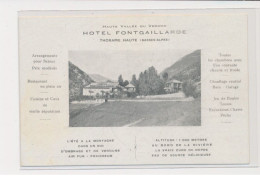 THORAME HAUTE - Hôtel Fontgaillarde - Haute Vallée Du Verdon - Trés Bon état - Other & Unclassified
