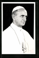 AK Portrait Von Papst Paul VI. Mit Kreuzkette  - Papas