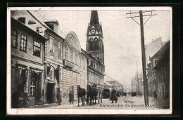 AK Mitau, Partie In Der Katholischen Kirchstrasse  - Letonia