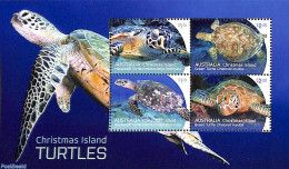 Christmas Islands 2021 Turtles S/s, Mint NH, Nature - Reptiles - Turtles - Christmaseiland