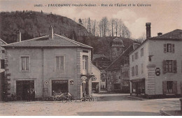 FAUCOGNEY - Rue De L'Eglise Et Le Calvaire - Très Bon état - Other & Unclassified