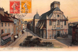 VESOUL - L'Eglise Saint Georges Et La Rue Du Palais - Très Bon état - Vesoul