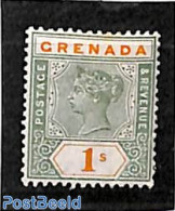 Grenada 1895 1sh, Stamp Out Of Set, Unused (hinged) - Other & Unclassified