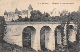 CULAN - Le Château Et Le Pont De La Route - Très Bon état - Culan