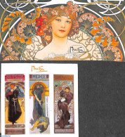 Czech Republic 2010 A. Mucha 2 Booklets S-a, Mint NH, Stamp Booklets - Art - Paintings - Andere & Zonder Classificatie