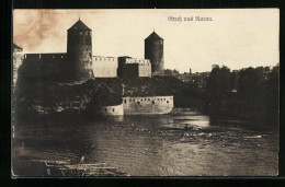 AK Narva, Uferpartie Mit Burg  - Estonie