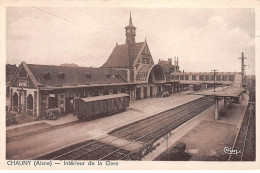 CHAUNY - Intérieur De La Gare - Très Bon état - Chauny