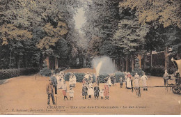 CHAUNY - Une Vue Des Promenades - Le Jet D'eau - état - Chauny