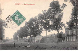 CHAUNY - La Place Bouzier - Très Bon état - Chauny