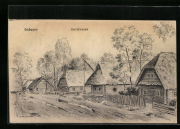 AK Dubowo, Dorfstrasse Mit Holzhäusern  - Ucraina