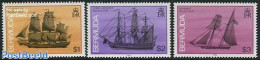 Bermuda 1989 Ships 3v, With Year 1989, Unused (hinged), Transport - Ships And Boats - Bateaux