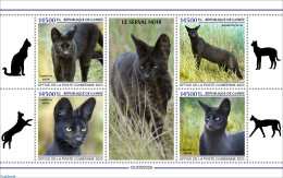 Guinea, Republic 2023 Black Serval, Mint NH, Nature - Cat Family - Cats - Sonstige & Ohne Zuordnung