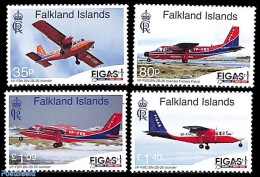 Falkland Islands 2023 Government Air Service 4v, Mint NH, Transport - Aircraft & Aviation - Flugzeuge