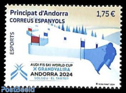 Andorra, Spanish Post 2024 Alpine Ski World Cup Audi FIS 1v, Mint NH, Sport - Skiing - Unused Stamps