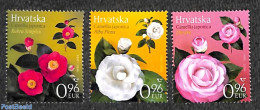 Croatia 2024 Flowers, Cammelia 3v, Mint NH, Nature - Flowers & Plants - Kroatië