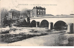 MONTELIMAR - Le Pont De Pierre Et L'Avenue Saint James - Très Bon état - Montelimar