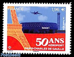 France 2024 Charles De Gaulle Airport 1v, Mint NH, Transport - Aircraft & Aviation - Unused Stamps