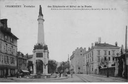 CHAMBERY - Fontaine Des Eléphants Et Hôtel De La Poste - Très Bon état - Chambery