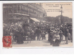 MONTPELLIER : Meeting Viticole Du 9 Juin 1907, Le Défilé Des Gueux, Place De La Comédie - Très Bon état - Montpellier