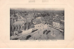 ROUBAIX - Grand Place - Eglise Saint Martin - Panorama - Très Bon état - Roubaix