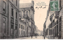 LILLE - Eglise Saint Etienne Et L'Hôpital Militaire - Très Bon état - Lille