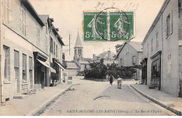 SAINT HONORE LES BAINS - Le Rue Et L'Eglise - Très Bon état - Saint-Honoré-les-Bains
