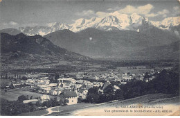 SALLANCHES - Vue Générale Et Le Mont Blanc - état - Sallanches